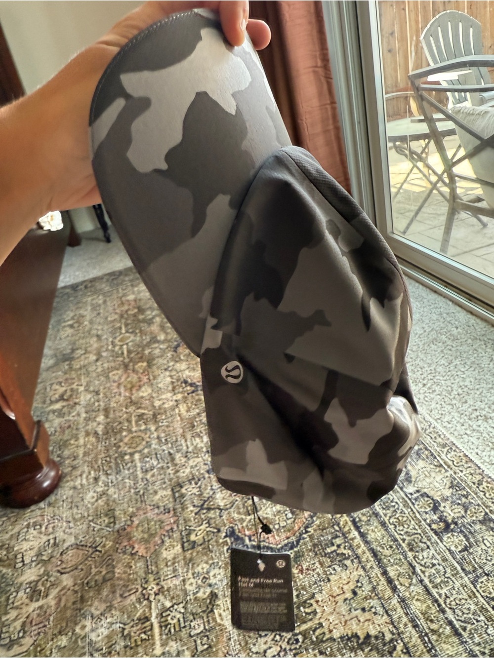 Lululemon Fast and Free Run Hat - Grey Camo Adjustable NWT